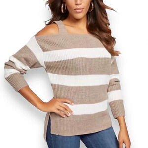 NWT New York & Company Soho Cold Shoulder Plus Size Sweater